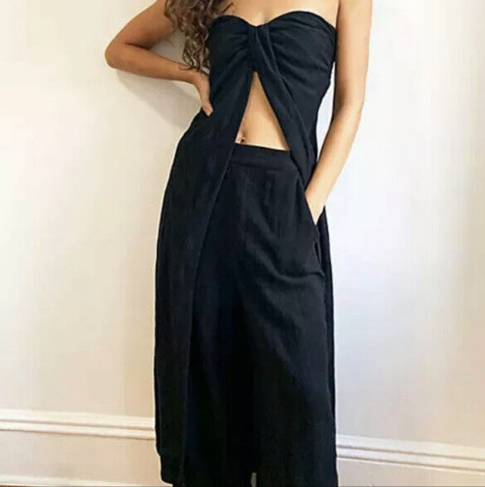 NWT Free People Endless Summer Banita TOP ONLY Size Small in Black